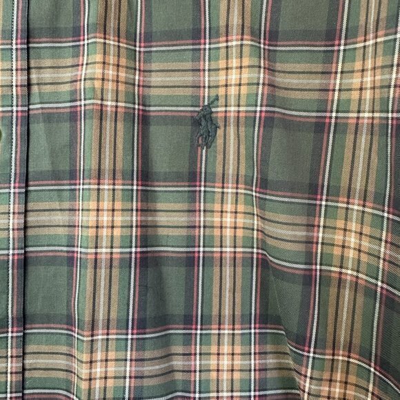 Ralph Lauren Classic Fit shirt Men‎ L button down collar brown green plaid - Picture 7 of 10